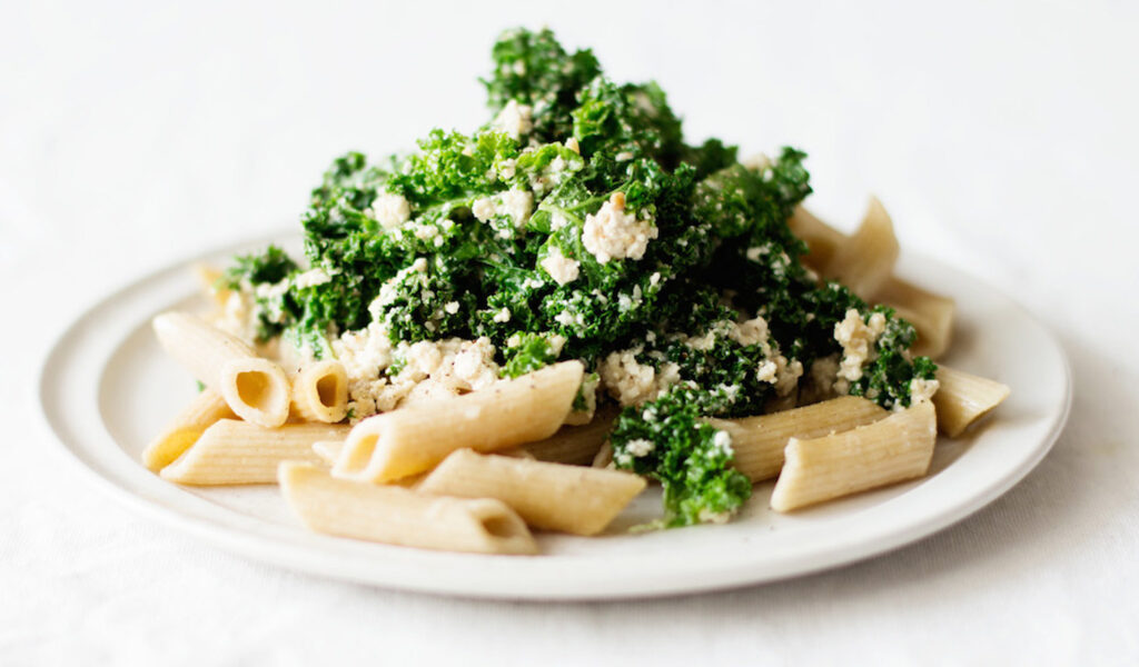 celeb_recipes_evanna_lynch_kale_ricotta_pasta_salad
