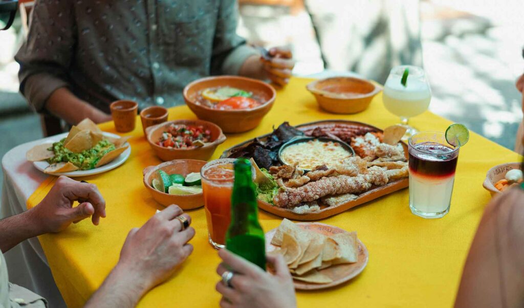 Mexican food, table