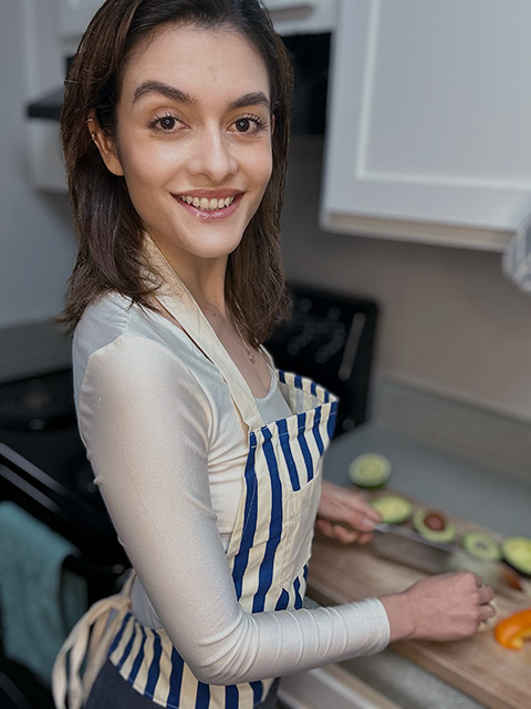 Elena in kitchen