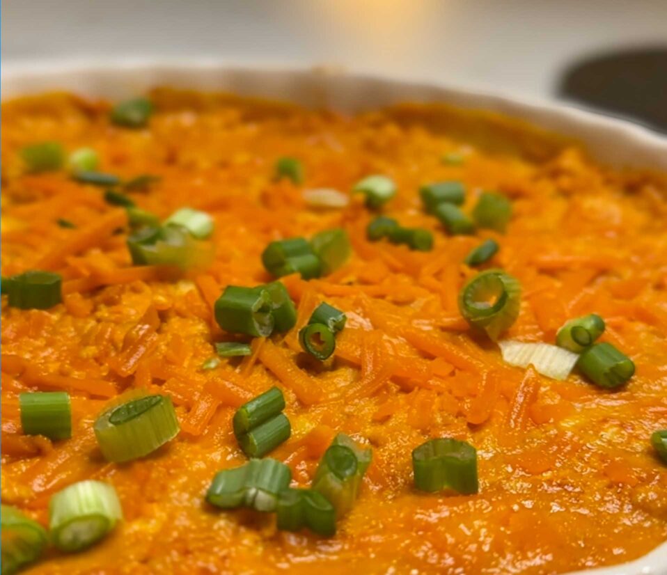 Plant-based buffalo chik’n dip