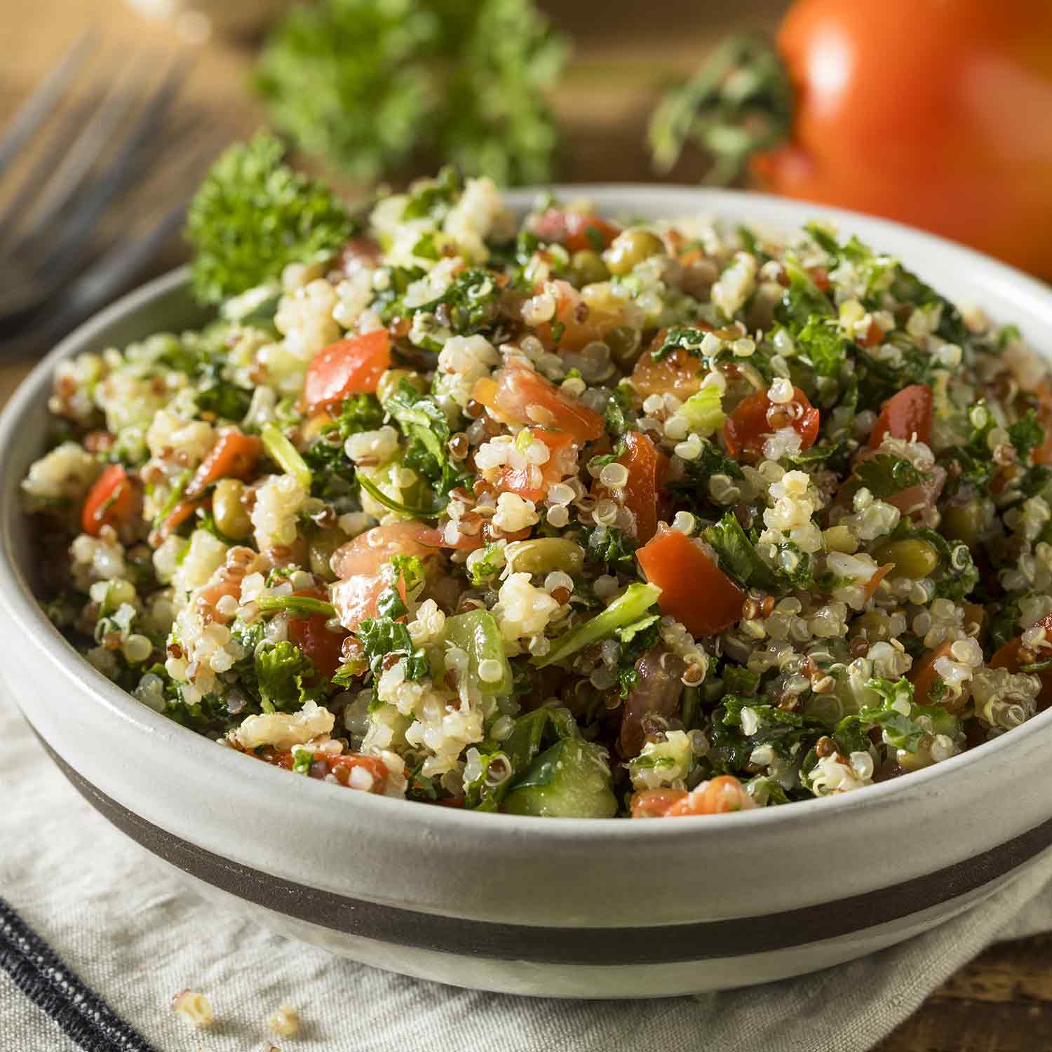 Kale and quinoa salad with cranberries