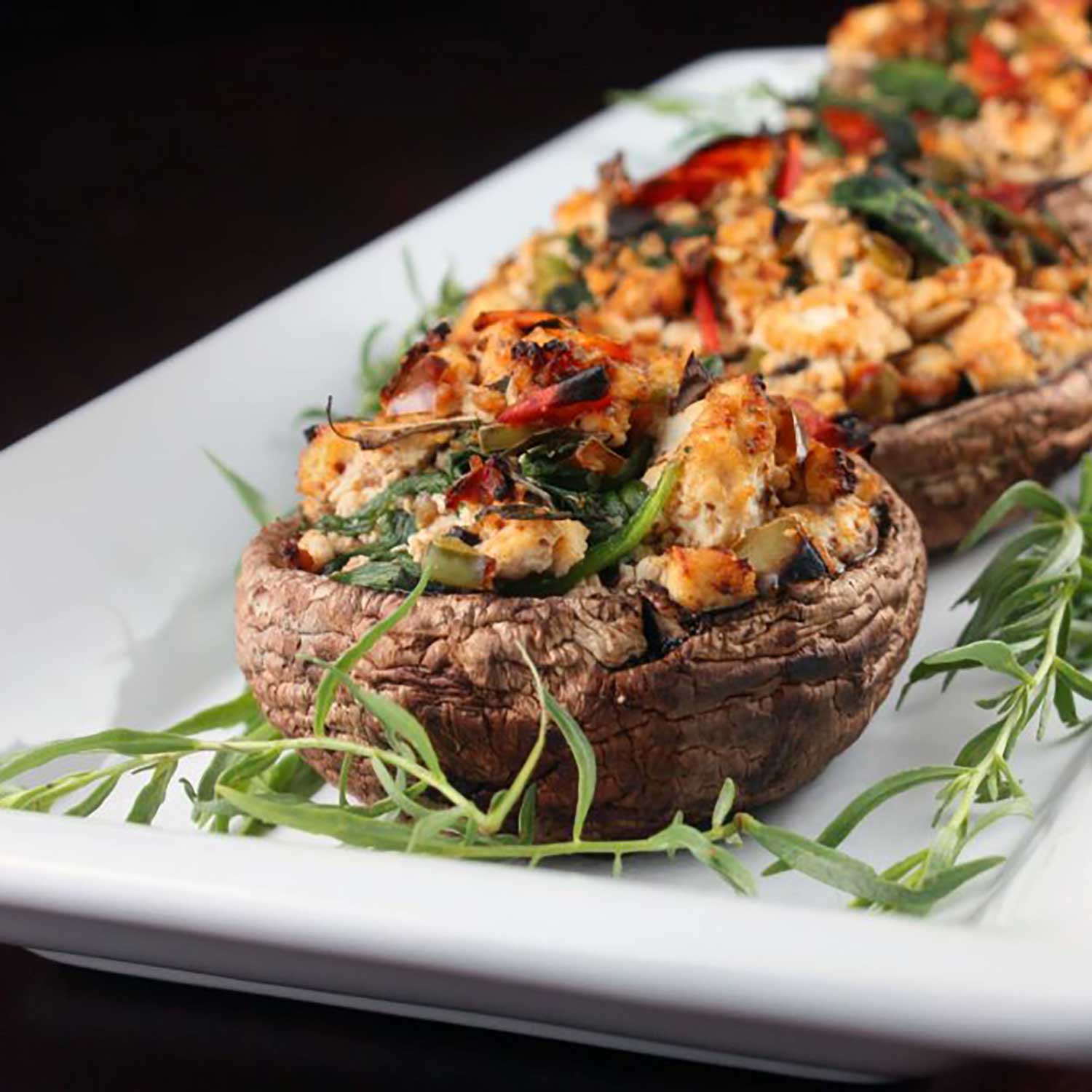 Stuffed portobello mushrooms