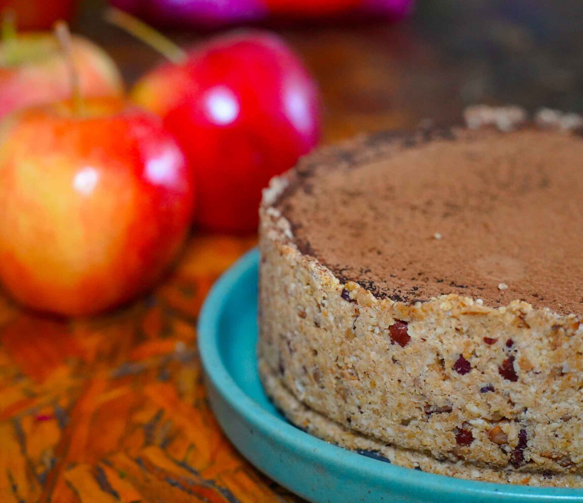 Vegan chocolate apple pie