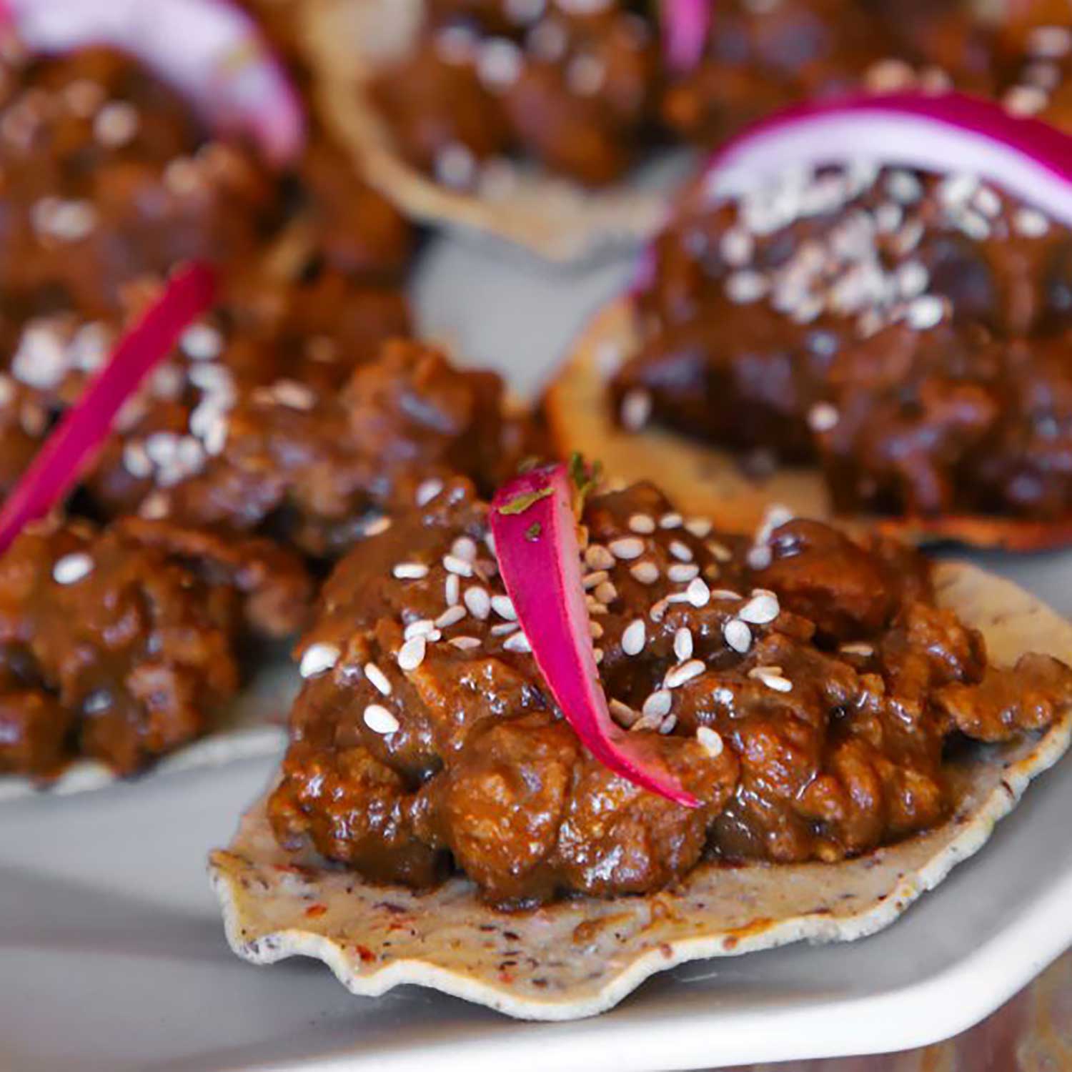 Mole Tostadas | Love Veg