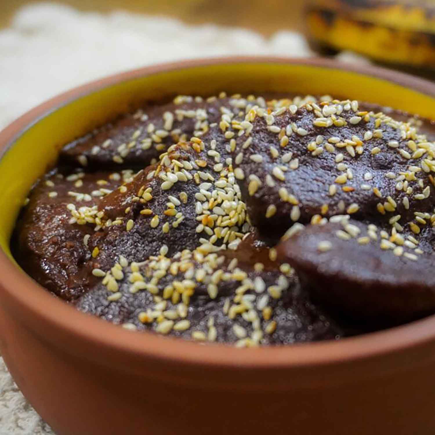 Plantains in Guatemalan Chocolate Sauce