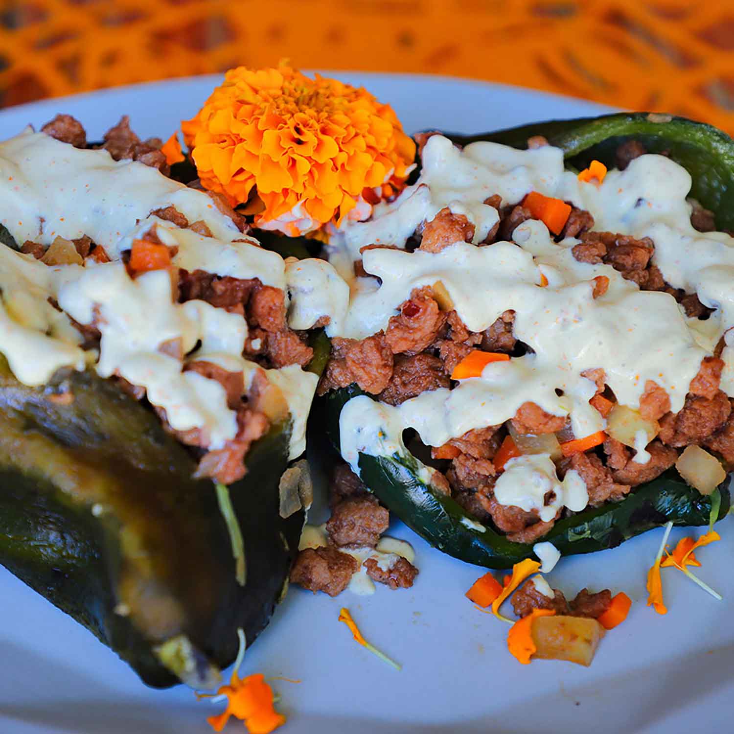 Stuffed Peppers with Cranberry–Soy Filling