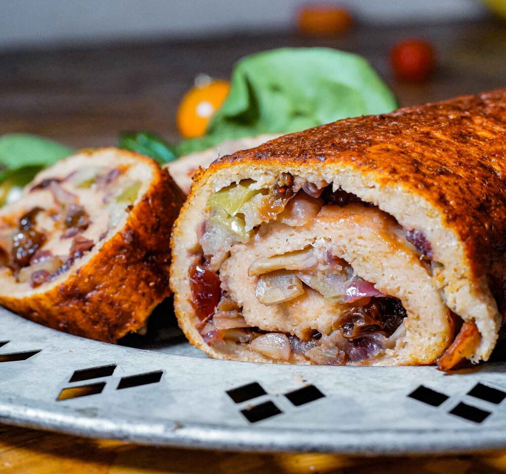 Chickpea Roast with Sweet and Savory Filling